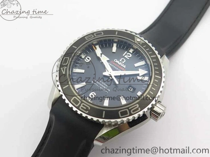 1221 Planet Ocean Pro Ceramic Bezel 45mm 1:1 OMF Best Edition On Rubber Strap A8500 (Black Balance Wheel) MoistureWicking 8136